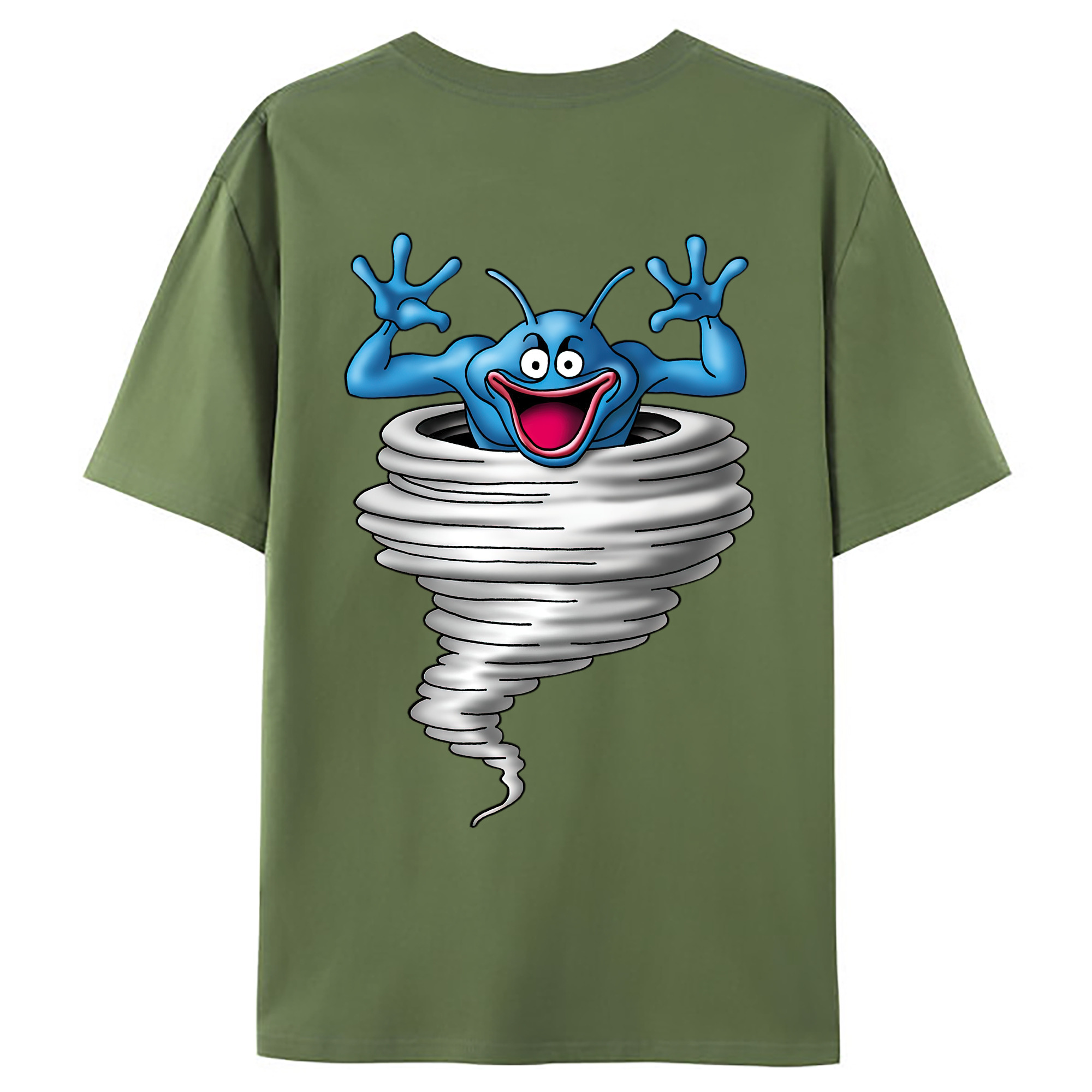 （画像用） ドラゴンクエスト Doragon Kuesuto Dragon Quest 綿100％ メンズ半袖Tシャツ（バックプリント） 通気性